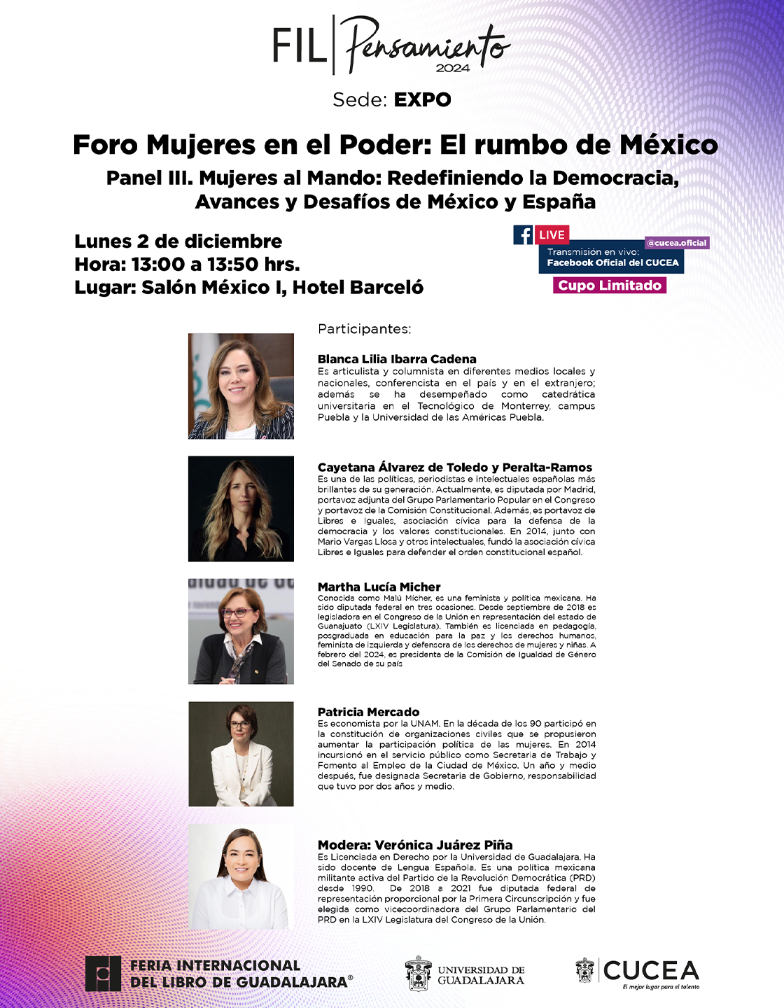 Cartel del Panel: "Mujeres al mando: Redefiniendo la Democracia, Avances y Desafíos de México y España"
