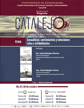 Cartel del Programa Catalejo: “Sexualidad, sentimientos y emociones. Celos e infidelidades”