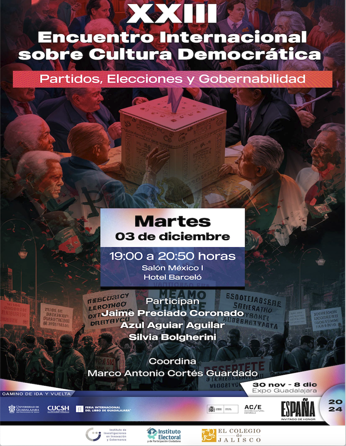 Cartel del XXIII Encuentro Internacional sobre Cultura Democrática