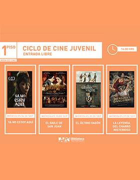 Cartel del Ciclo de cine juvenil. Proyección de la cinta: El último vagón