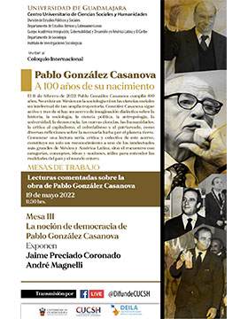 Coloquio Internacional: Pablo González Casanova a 100 años de su nacimiento