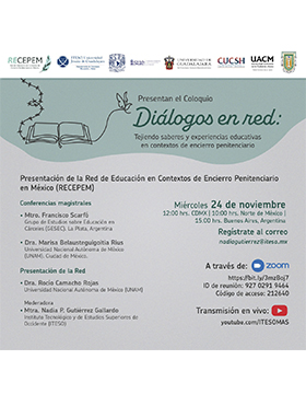 Coloquio: Diálogos en red: Tejiendo saberes y experiencias educativas en contextos de encierro penitenciario