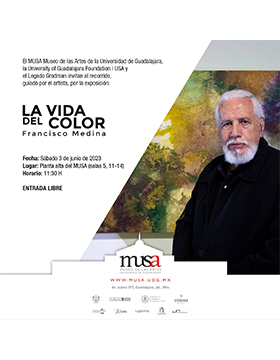 Grafico del Recorrido por la exposición: La vida del color