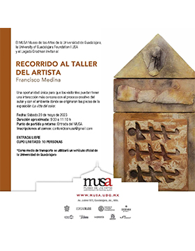 Grafico del Recorrido al taller del artista Francisco Medina