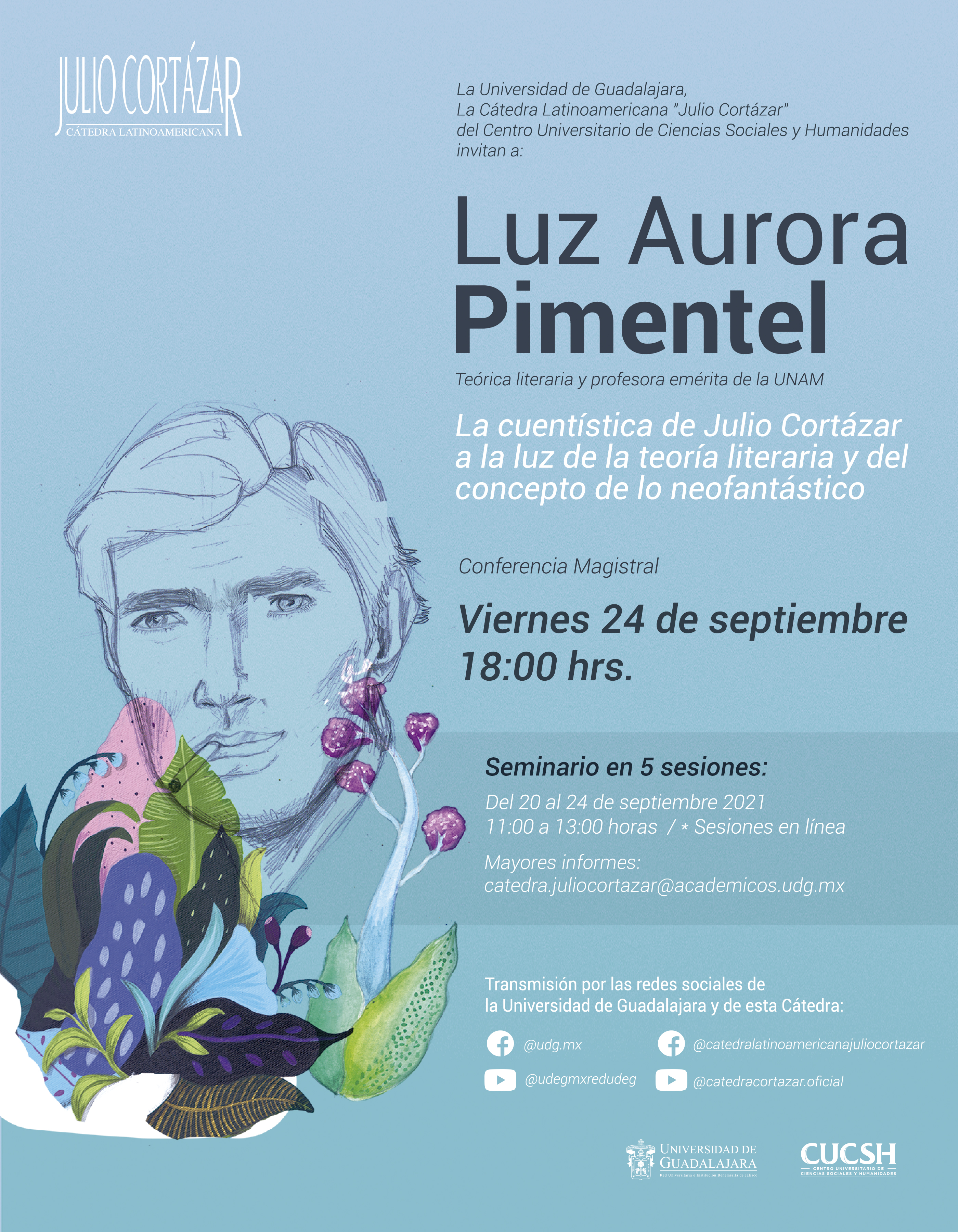 Cátedra Latinoamericana “Julio Cortázar” con Luz Aurora Pimentel, teórica literaria y profesora emérita de la UNAM