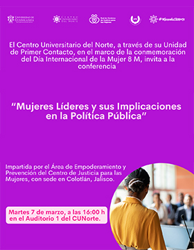 Conferencia: Mujeres líderes y sus implicaciones en la política pública