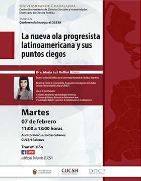 Conferencia Inaugural 2023A del Doctorado en Ciencia Política