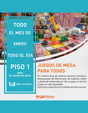 Cartel de los Juegos de mesa para todos