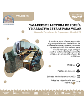 Talleres de lectura de poesía y narrativa Letras para Volar
