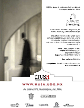 Cartel de la Visita al estudio de tatuaje DIÀFANO