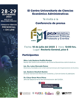 Cartel del 1er. Foro Mundial: "Relaciones Públicas, Protocolo y Eventos"