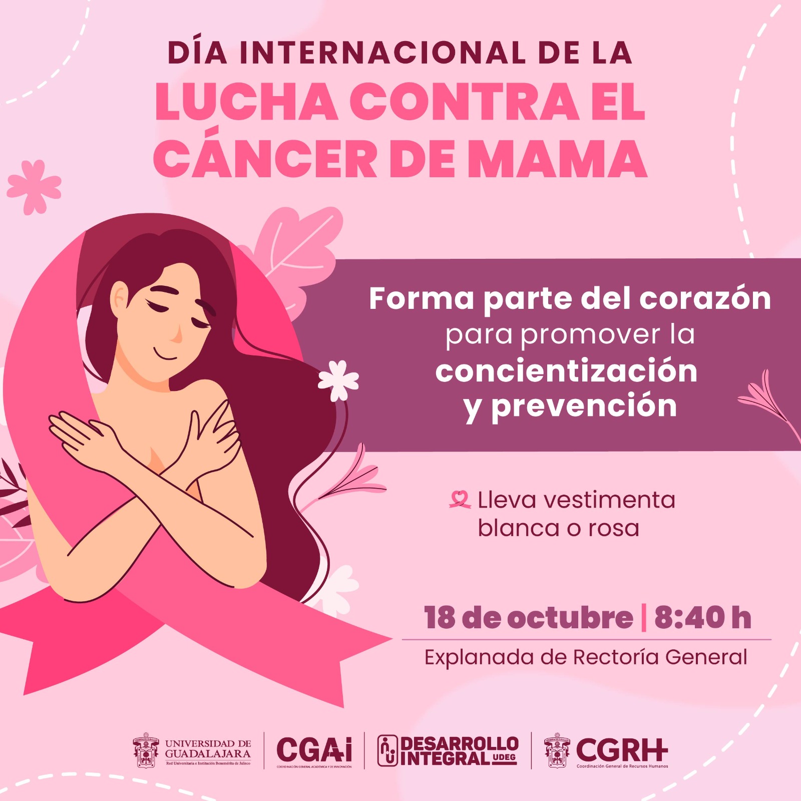 Cartel del Día internacional de la lucha contra el cáncer de mama