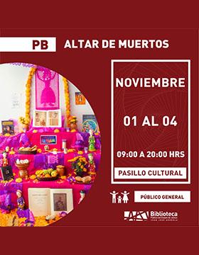 Cartel del Altar de muertos