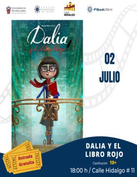 Cartel de la Cartelera de cine CUNorte. Proyección de la cinta: Dalia y el libro rojo