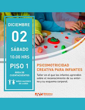 Cartel de Psicomotrocidad creativa para infantes