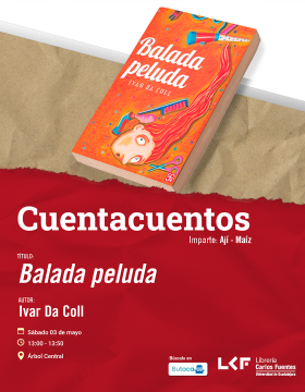 Cartel del Cuentacuentos. Título Balada peluda