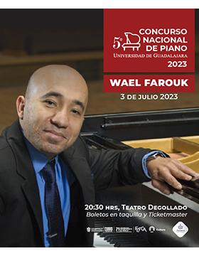 Cartel de Conciertos de piano, en el marco del 5º Concurso Nacional de Piano "Universidad de Guadalajara 2023"