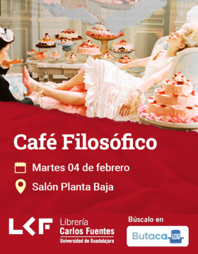 Cartel del Café filosófico. Título: ¿Qué es la frivolidad?