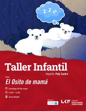 Cartel del Taller infantil. Título El osito de mamá