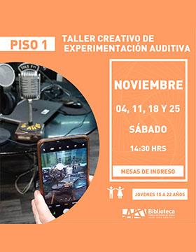 Cartel del Taller creativo de experimentación auditiva