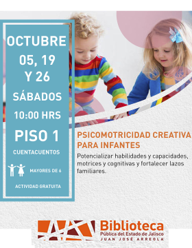 Cartel de Psicomotrocidad creativa para infantes