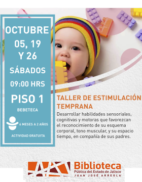 Cartel del Taller de estimulación temprana