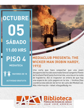 Cartel de Mediaclub presenta: The wicker man (Robin Hardy, 1973)