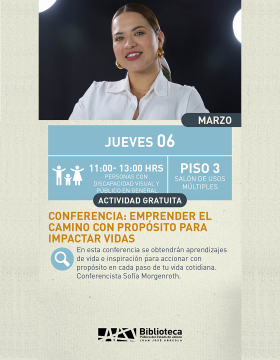 Cartel de la Conferencia: Emprender el camino con propósito para impactar vidas