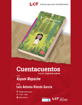 Cartel del Cuentacuentos Título Kayum Mapache