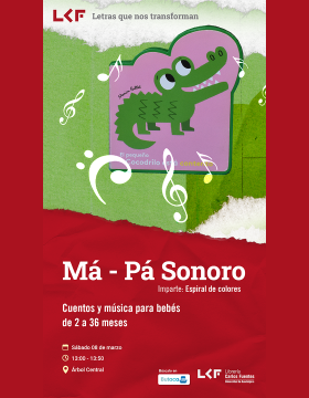 Cartel de Má – Pá Sonoro. Cuentos y música para bebés de 2 a 24 meses