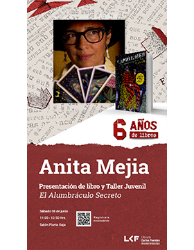 Cartel de la Presentación de libro y Taller Juvenil. Título: El Alumbráculo Secreto