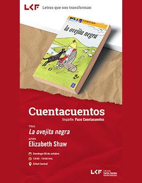 Cartel del Cuentacuentos. Título: La ovejita negra