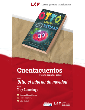 Cartel del Cuentacuentos. Título: Otto, el adorno de navidad