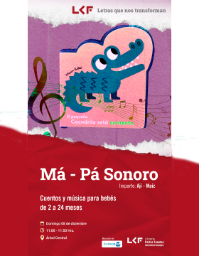 Cartel del Cuentos y música para bebés de 2 a 24 meses, Título: Má – Pá Sonoro