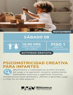 Cartel de la Psicomotricidad creativa para infantes  Cartel de la Psicomotricidad creativa para infantes