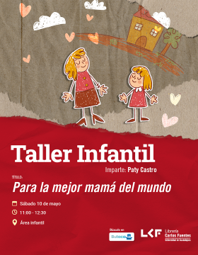 Cartel del Taller infantil. Título Para la mejor mamá del mundo