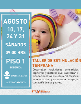 Cartel del Taller de estimulación temprana