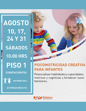 Cartel de Psicomotrocidad creativa para infantes