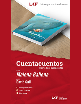 Cartel del Cuentacuentos. Título: Malena Ballena