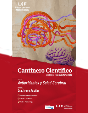 Cartel del Cantinero científico. Título: Antioxidantes y salud cerebral