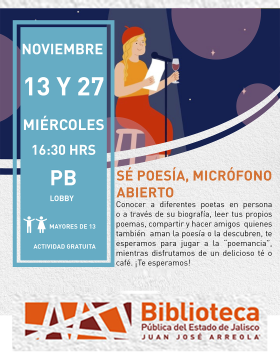 Cartel de Sé poesía, micrófono abierto