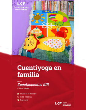 Cartel del Cuentiyoga en familia (2 años en adelante)