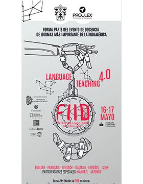 Cartel informativo de la FIID Feria Internacional de Idiomas, a desarrollarse 16 y 17 de mayo, Conjunto Santander de Artes Escénicas