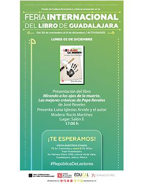 Presentación del libro: Mirando a los ojos de la muerte a llevarse a cabo el 2 de diciembre a las 17:00 horas.