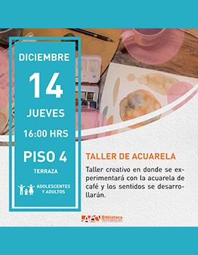 Cartel del Taller de acuarela