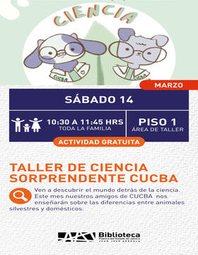 Cartel de Taller de Ciencia sorprendente CUCBA