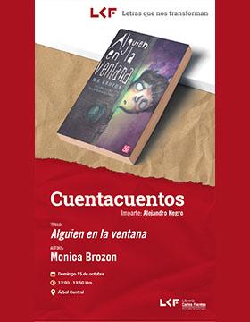 Cartel del Cuentacuentos. Título: Alguien en la ventana