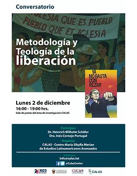 Conversatorio: Metodología y teología de la liberación a llevarse a cabo el 2 de diciembre de 16:00 a 19:00 horas.