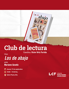 Cartel del Club de Lectura. Título: Los de abajo