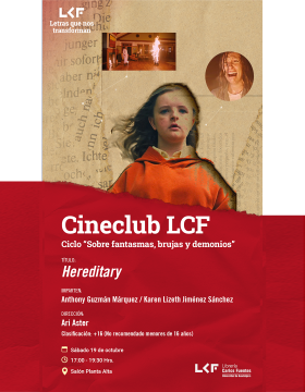 Cartel del Cineclub LCF  Ciclo: “Sobre fantasmas, brujas y demonios”